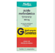 ACIDO MEFENAMICO 500MG C/ 12